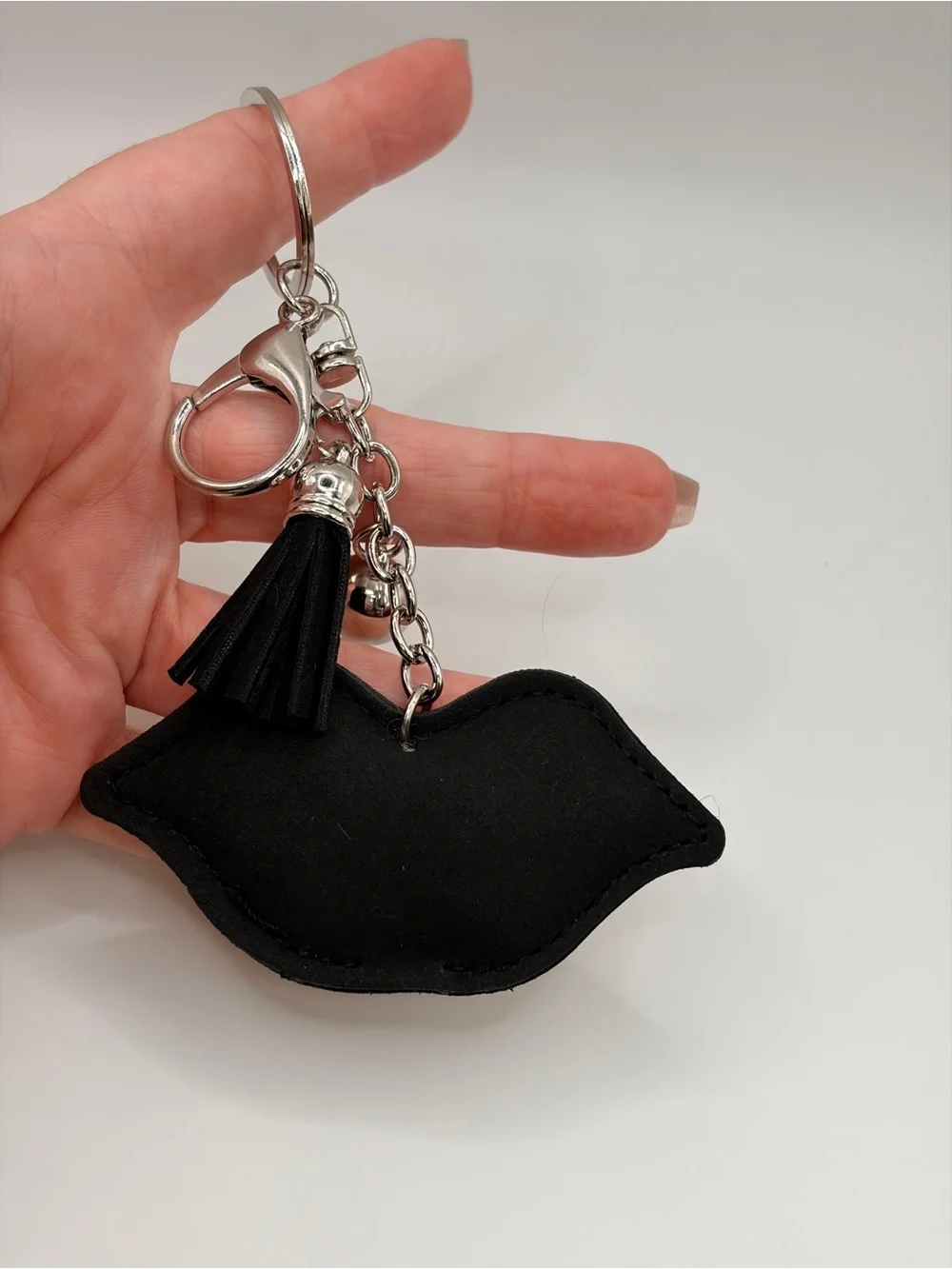 Red Crystal Lip Keychain Charm